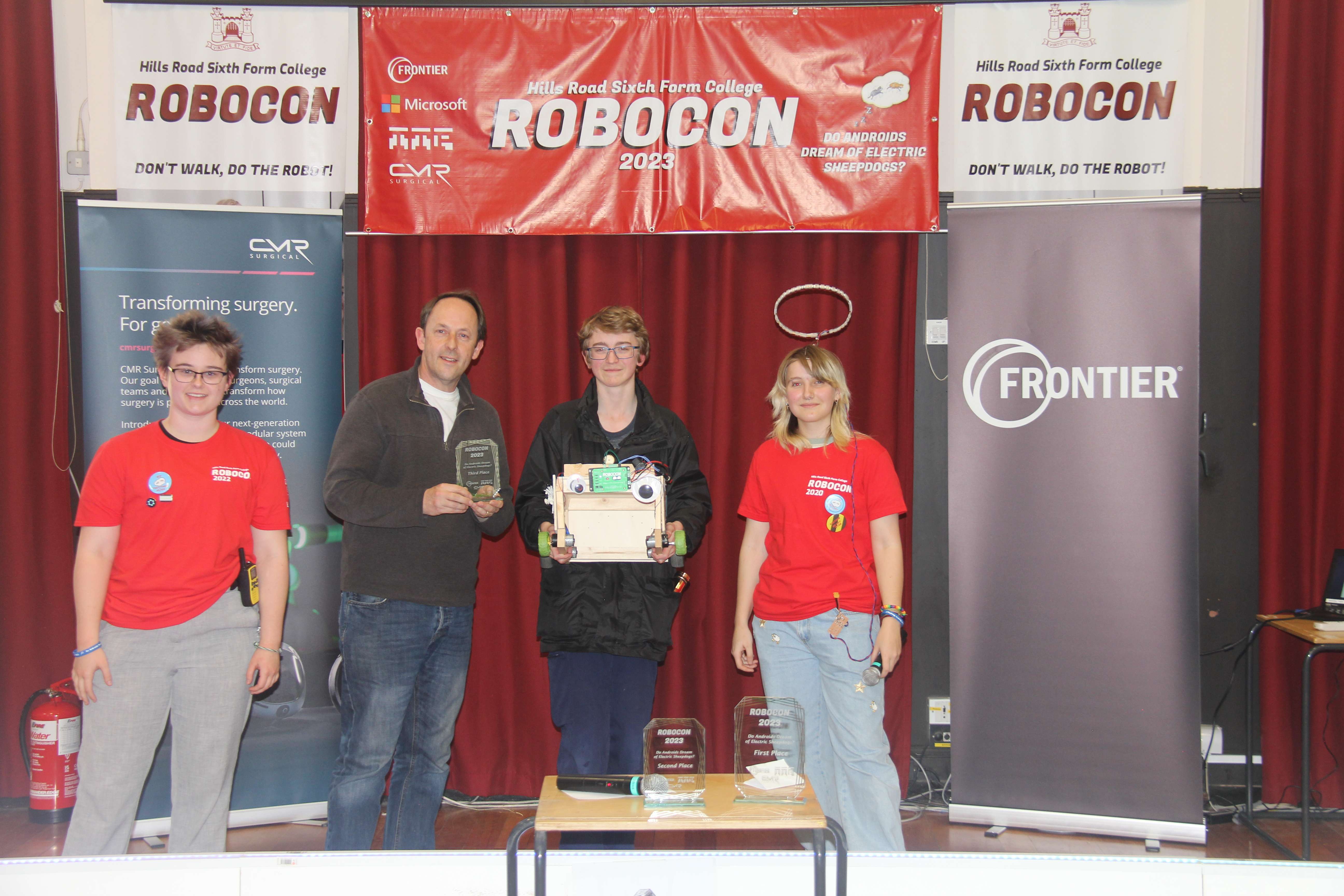 Photo of King’s Ely accepting prize